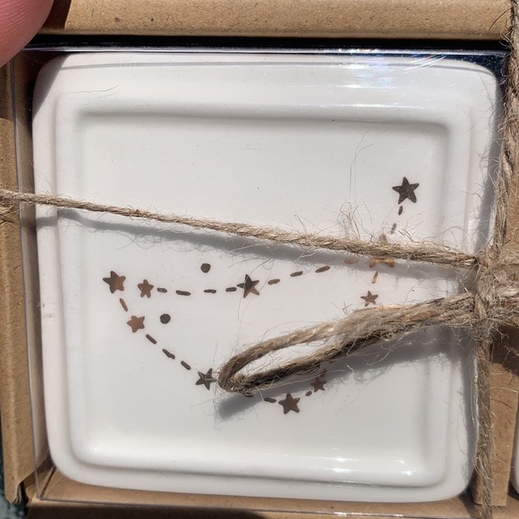 New, Rae Dunn Ceramic CAPRICORN Jewelry Box Set - Picture 4 of 5